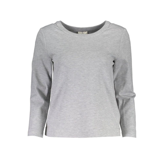 Gray Elastane Unisex Sweatshirt