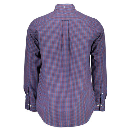Blue Cotton Men Shirt