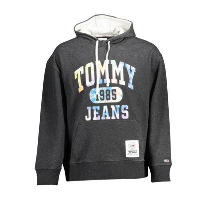Black Cotton Mens Hoodie
