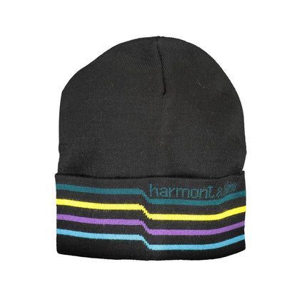 Black Wool Men Cap