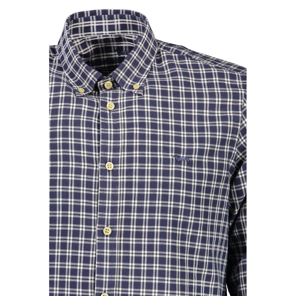 Blue Cotton Men Shirt