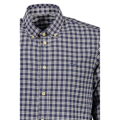 Blue Cotton Men Shirt