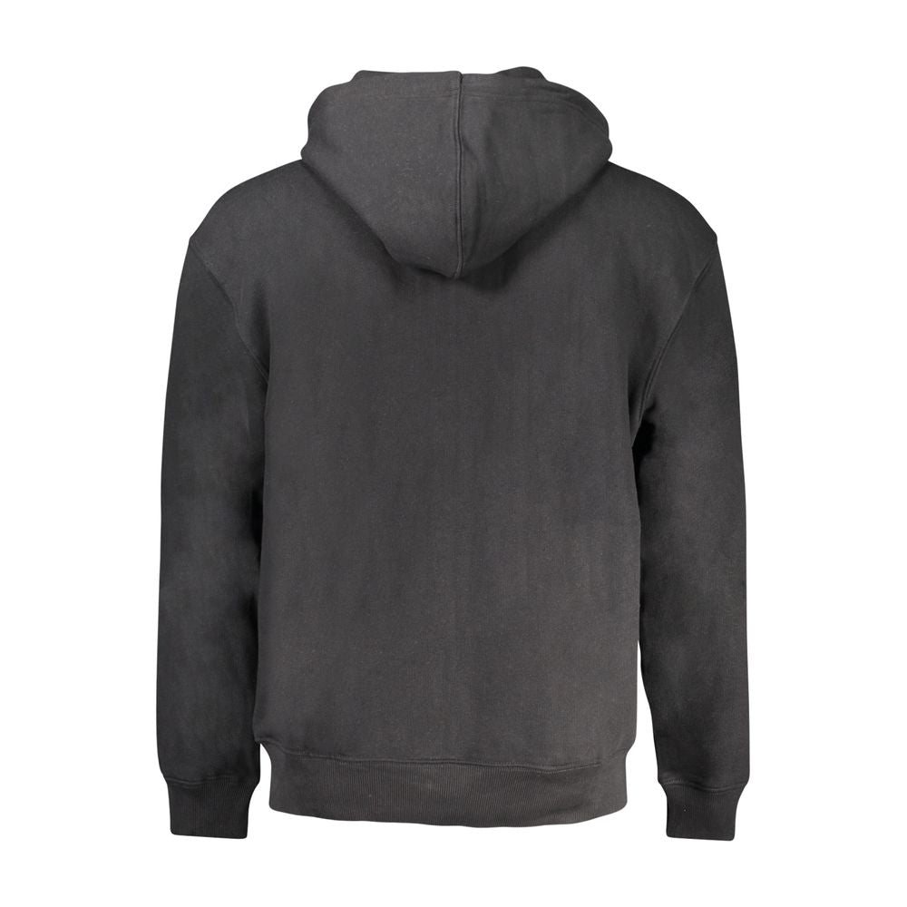 Black Cotton Men Sweater