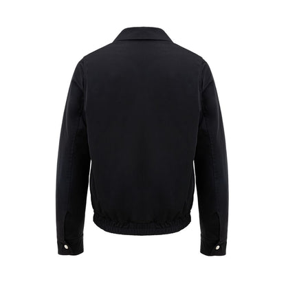 Black Polyester Jackets & Coat