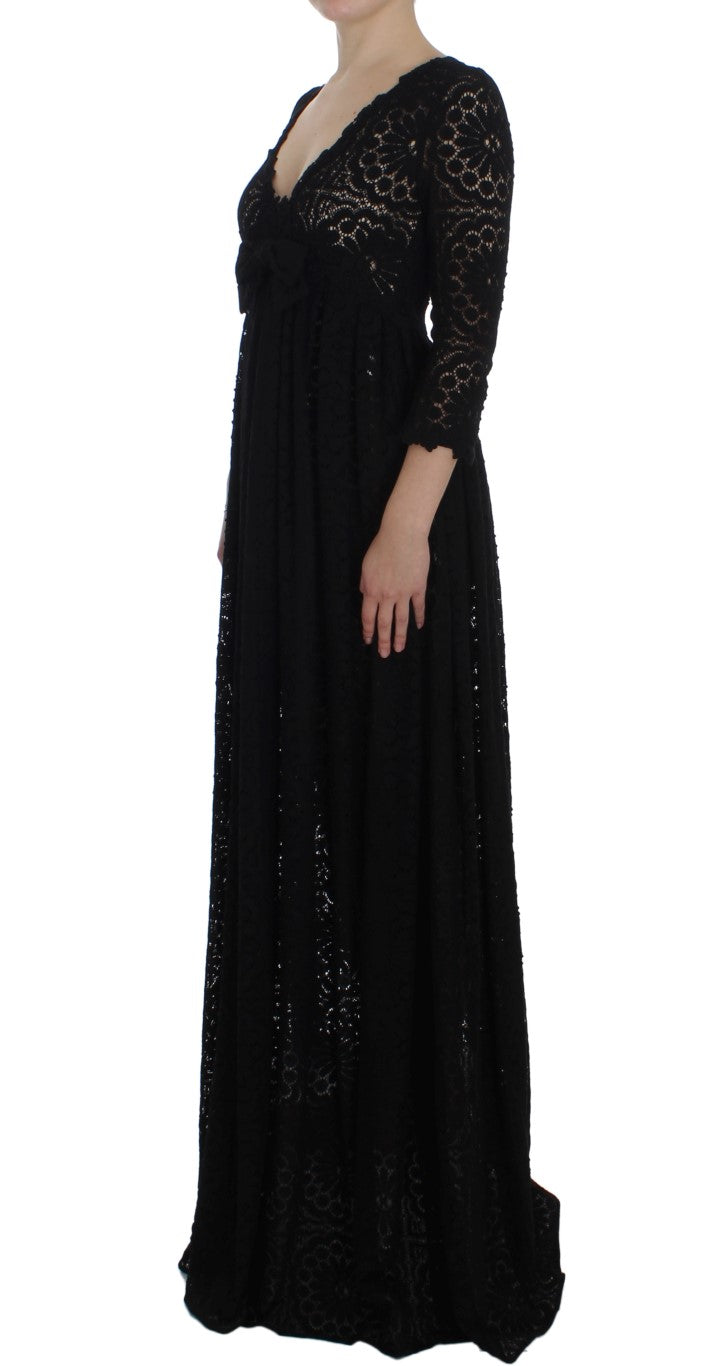 Elegante vestido largo Ricamo con estampado floral