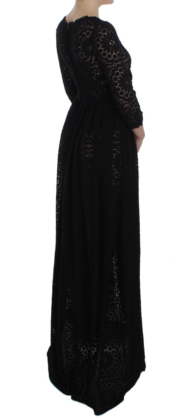 Elegante vestido largo Ricamo con estampado floral