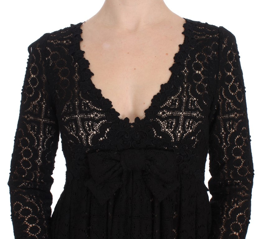 Elegante vestido largo Ricamo con estampado floral