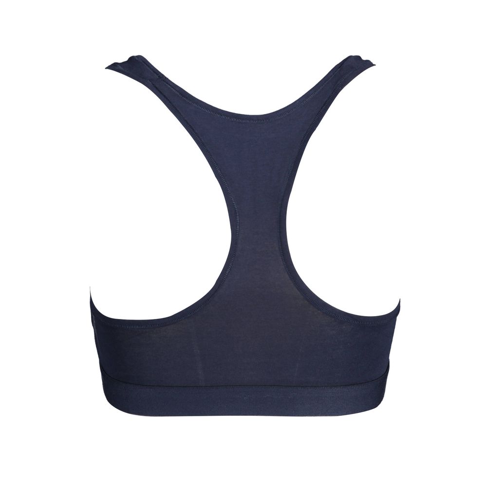 Sujetador deportivo de algodón azul para mujer