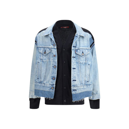Denim Jacket with Cardigan