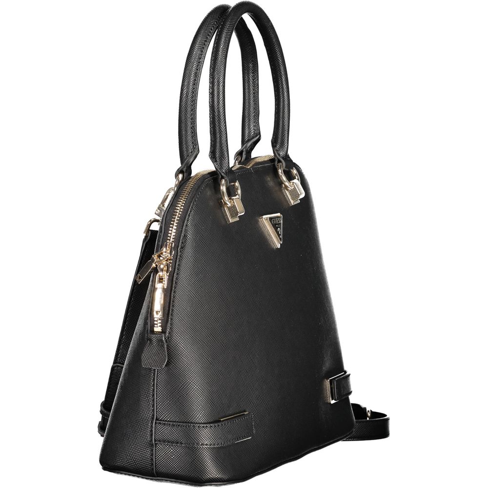 Black Polyethylene Women Handbag