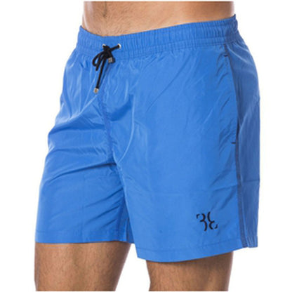 Blue Polyester Men's Swim Trunk