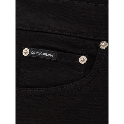 Black Cotton Jeans Denim