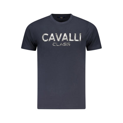 Blue Cotton Men T-Shirt