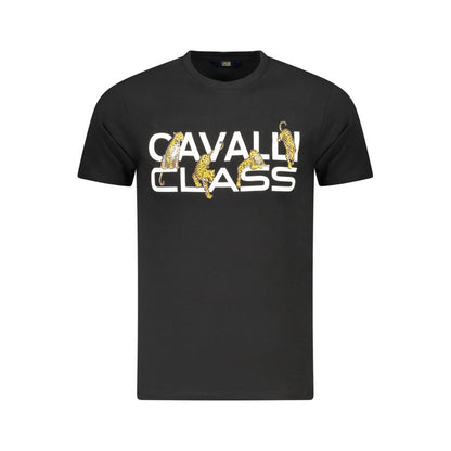 Black Cotton Men T-Shirt