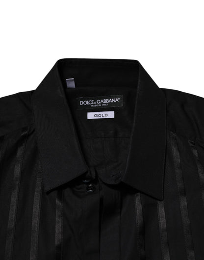 Black GOLD Long Sleeves Men Formal Dress Shirt
