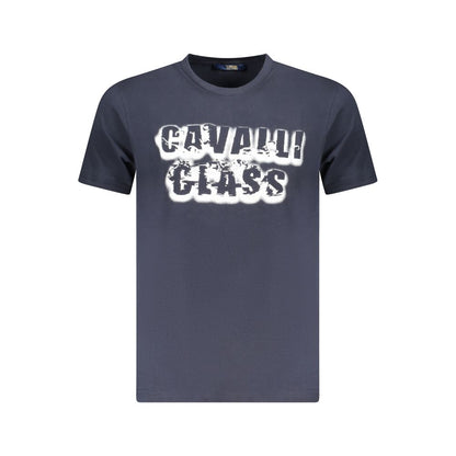 Blue Cotton Men T-Shirt