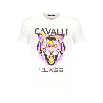 White Cotton Men T-Shirt