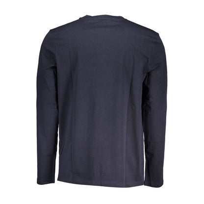 Blue Cotton Men T-Shirt