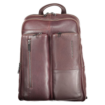 Brown Leather Men Backpack