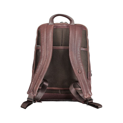 Brown Leather Men Backpack