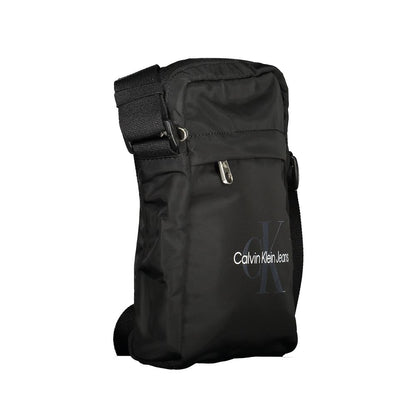 Black Polyester Men Shoulder Bag