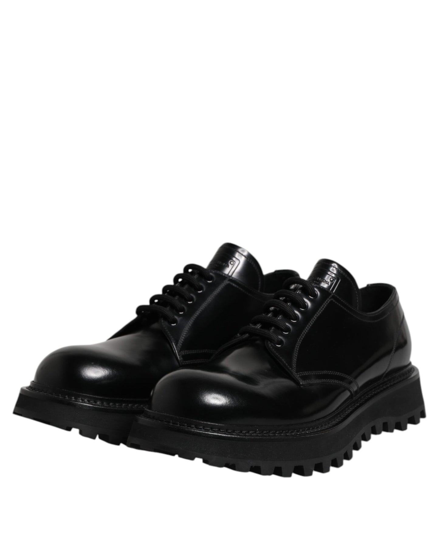 Black Leather Lace Up Derby Men Dress Shoes