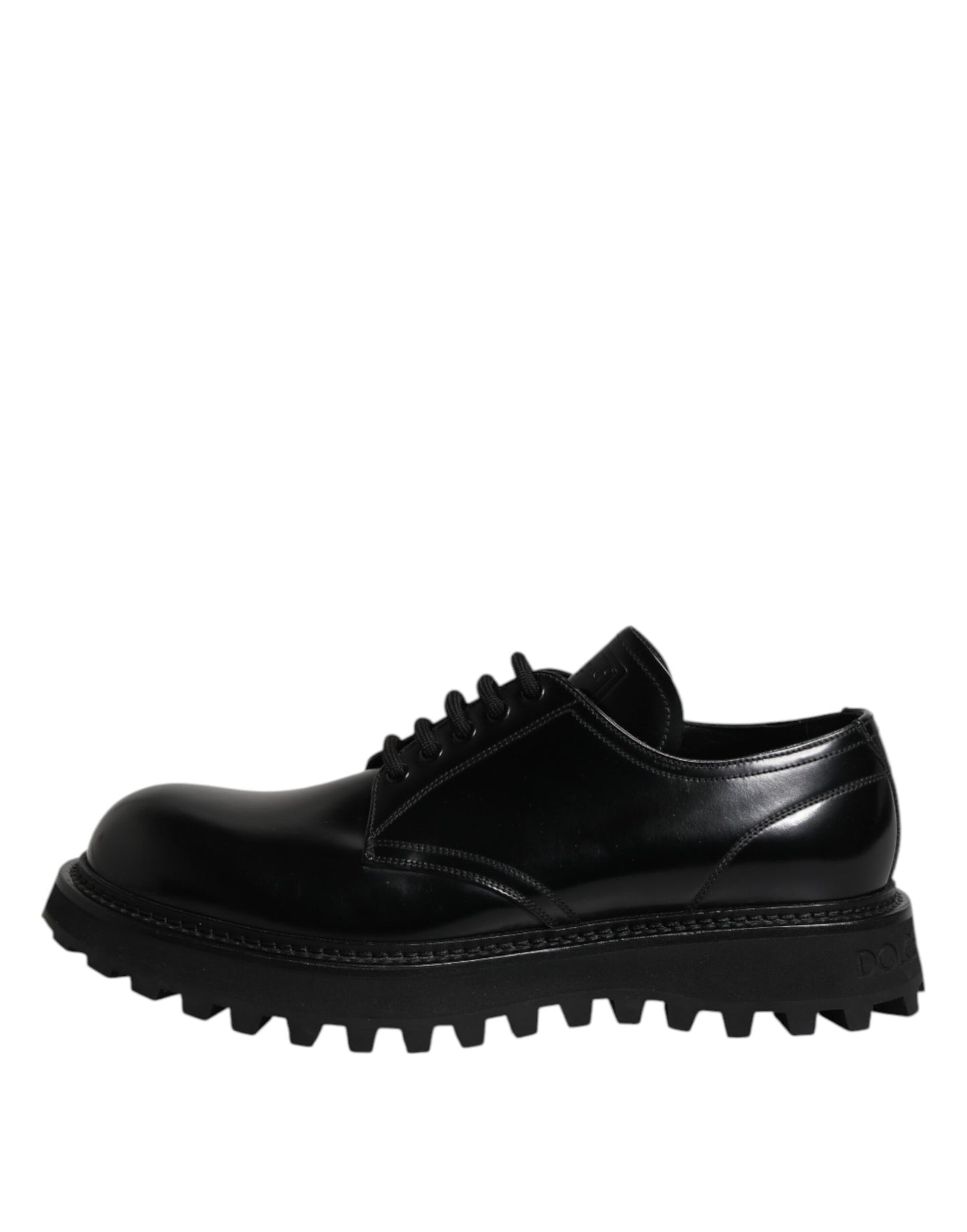 Black Leather Lace Up Derby Men Dress Shoes