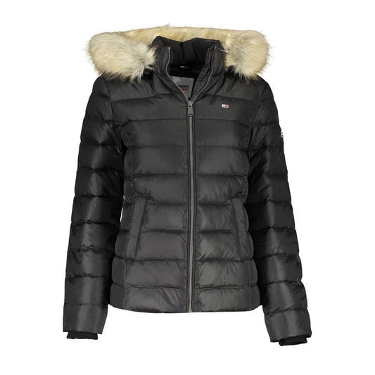 Black Polyester Jackets & Coat