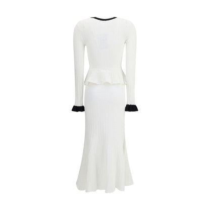 Pointelle Knit Long Dress