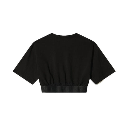Black Cotton Tops & T-Shirt