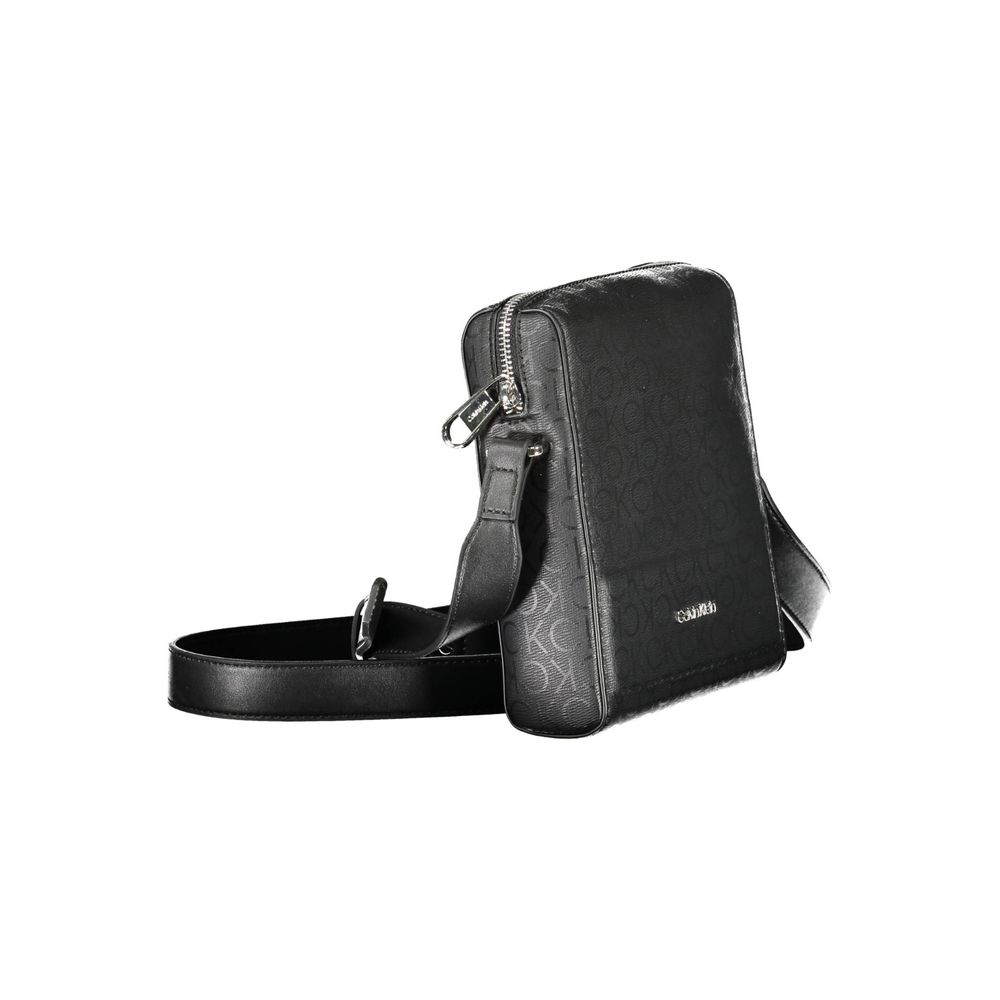Black Polyester Shoulder Bag