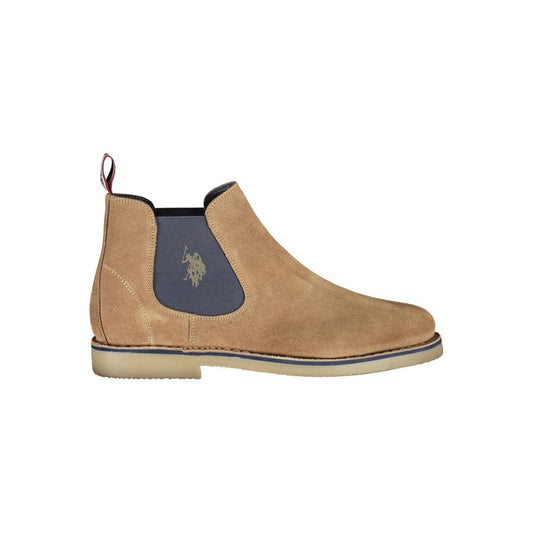 Beige Polyester Boot