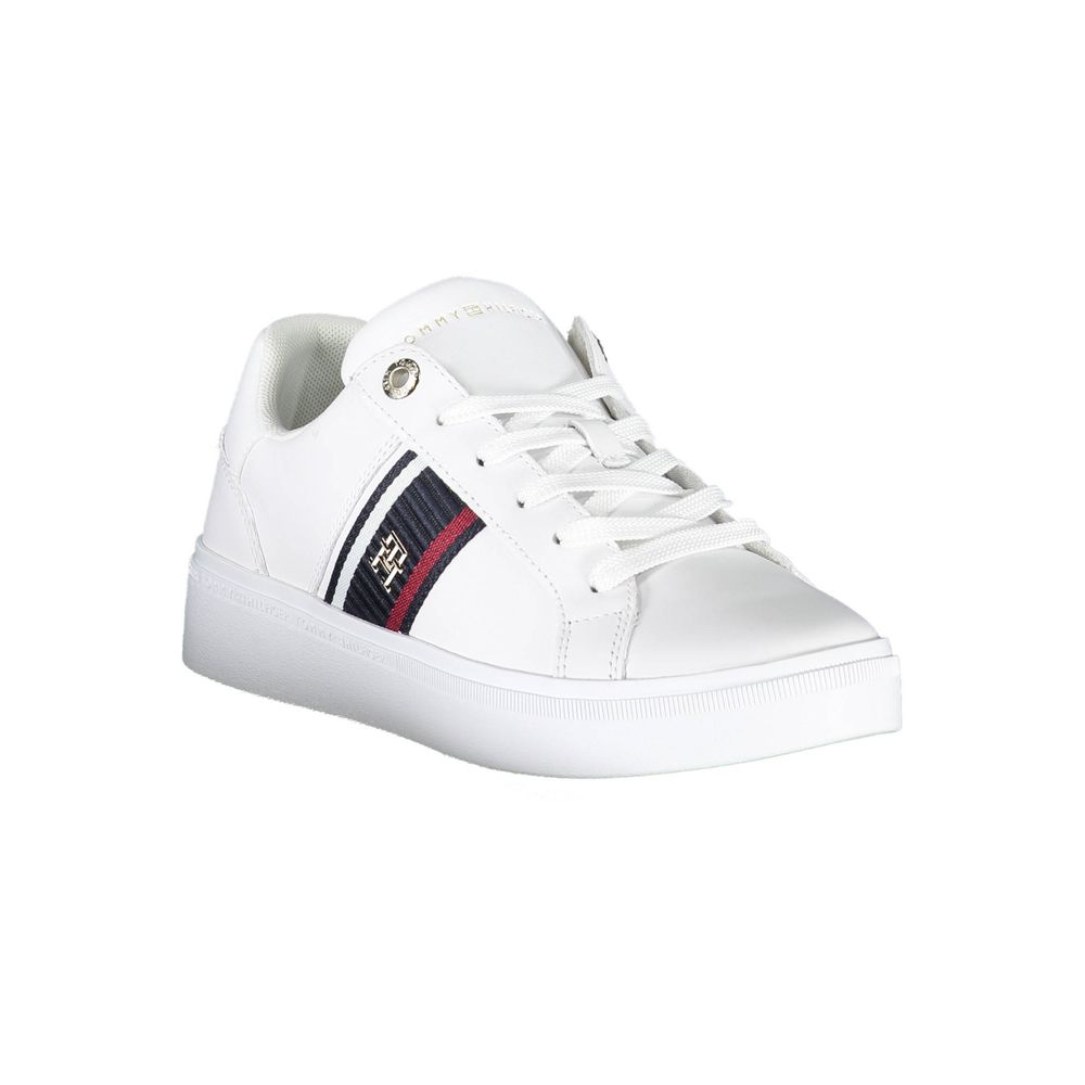 White Polyester Sneaker