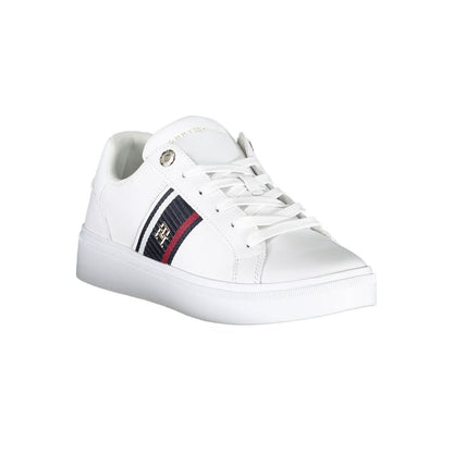 White Polyester Sneaker