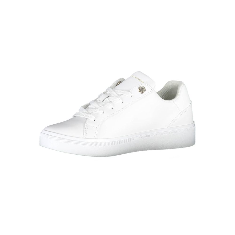 White Polyester Sneaker