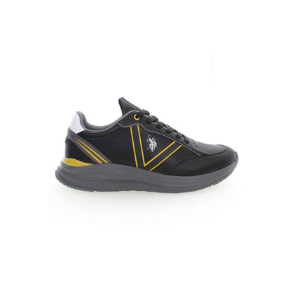 Black Polyester Sneaker