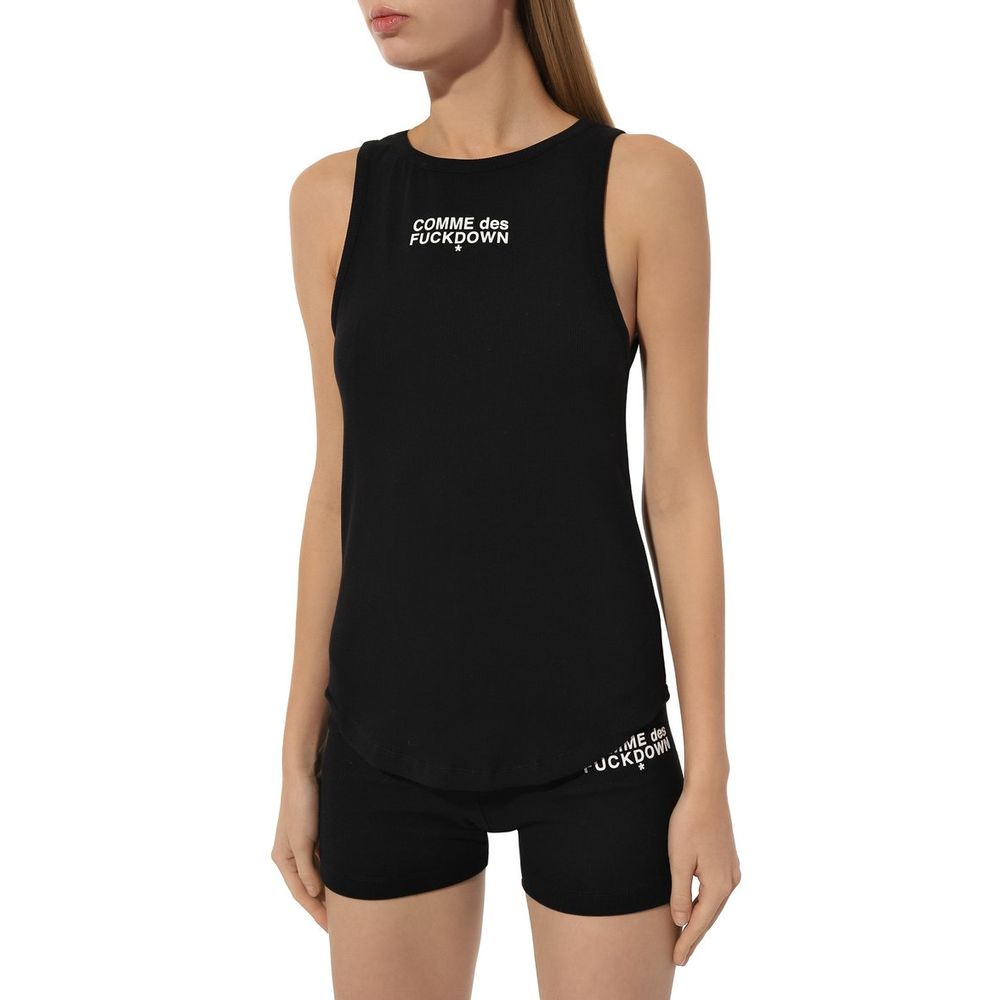 Black Cotton Tops & T-Shirt