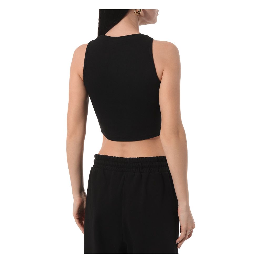 Black Cotton Tops & T-Shirt