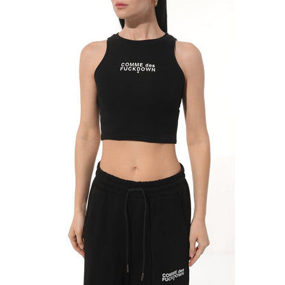 Black Cotton Tops & T-Shirt