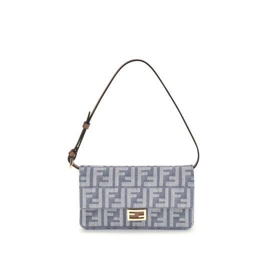 FF denim Clutch Bag