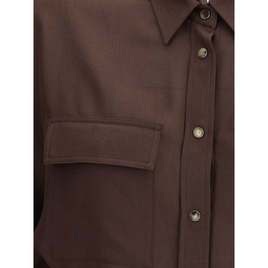 Embellished collar Shirt