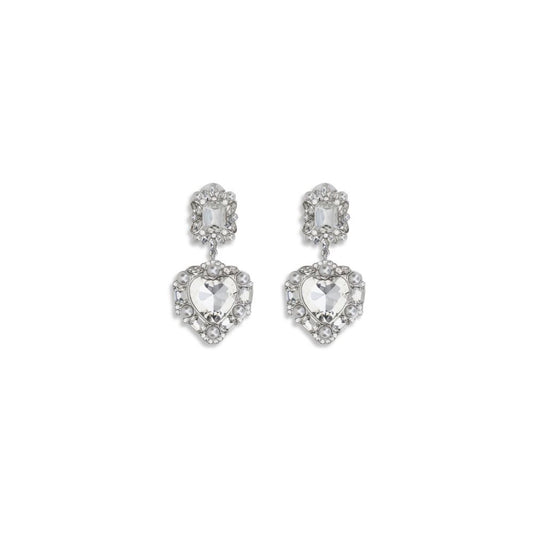 Earrings with heart-shaped pendant