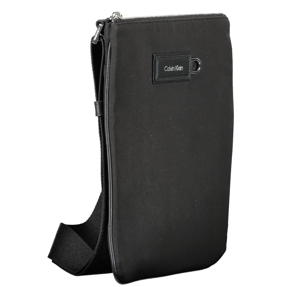 Black Polyester Shoulder Bag