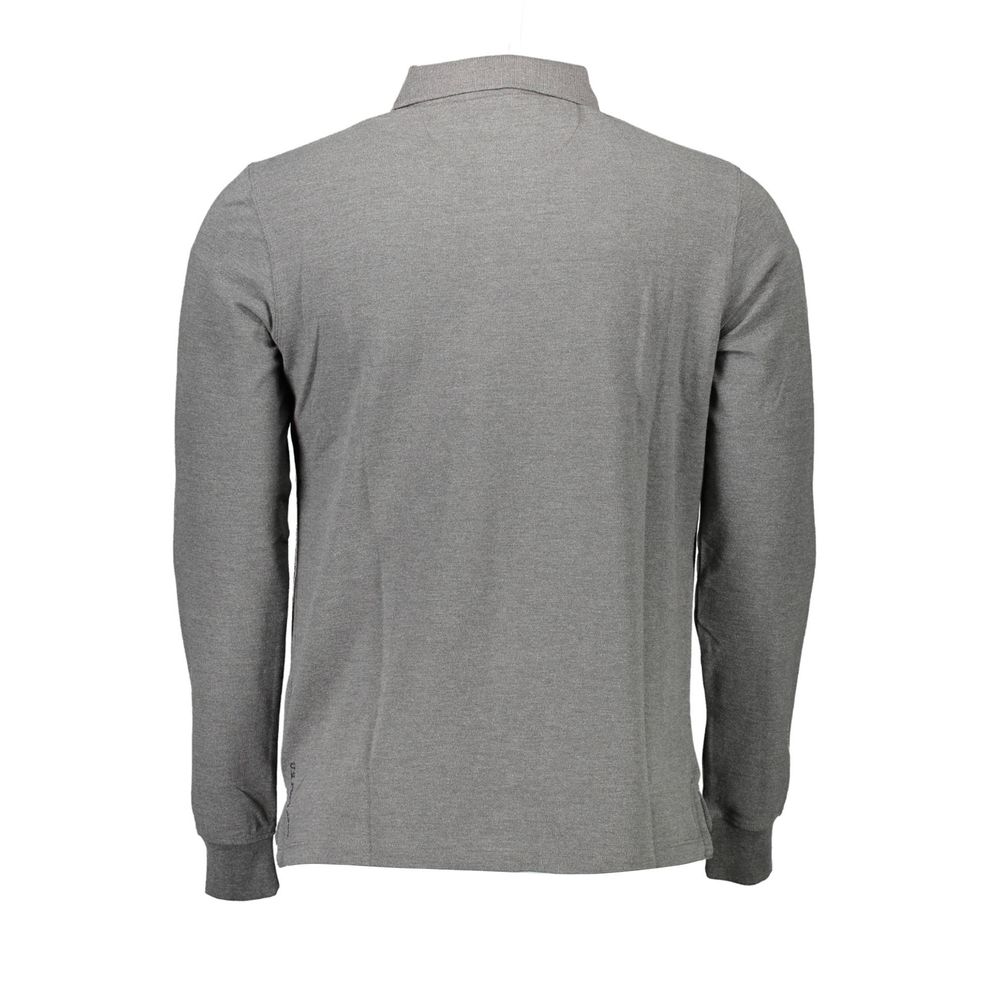 Gray Cotton Polo Shirt