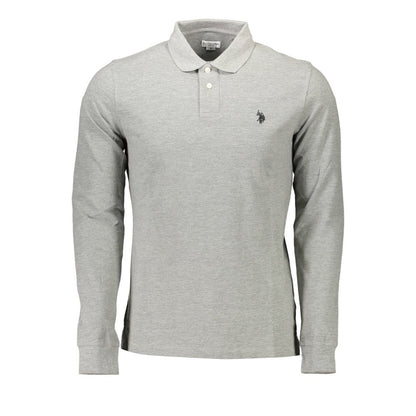 Gray Cotton Polo Shirt