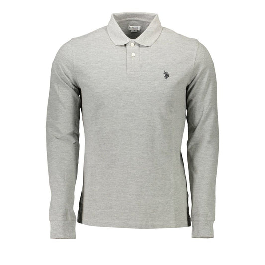 Gray Cotton Polo Shirt