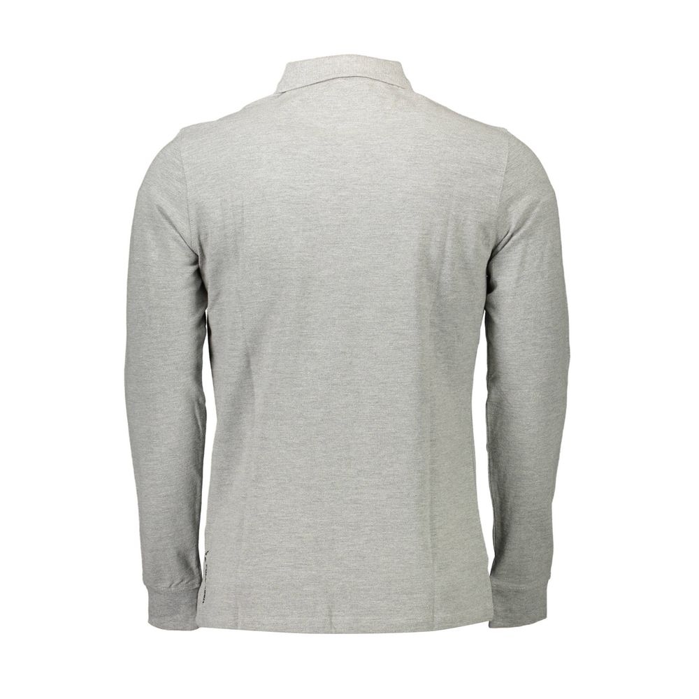 Gray Cotton Polo Shirt