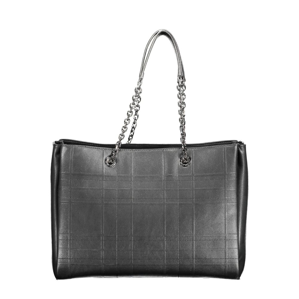 Black Polyester Handbag