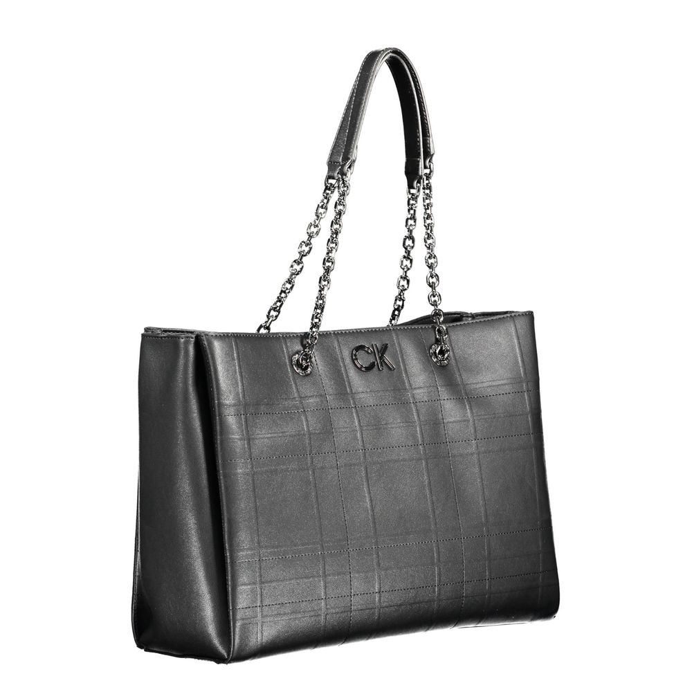 Black Polyester Handbag