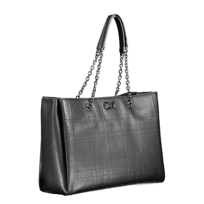 Black Polyester Handbag